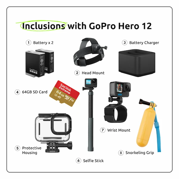 Gopro For Rent Rent gopro hero 12 scuba combo in Surat | Zero Deposit Rentals | SharePal