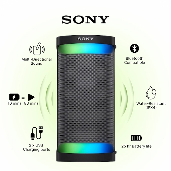 Xp500 Sony Voice Controlled Wireless Speaker Rent Sony Srs