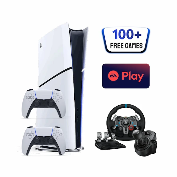 Playstation Racing Controllers Rent ps5 console with 2 controllers with racing wheel with shifter ...