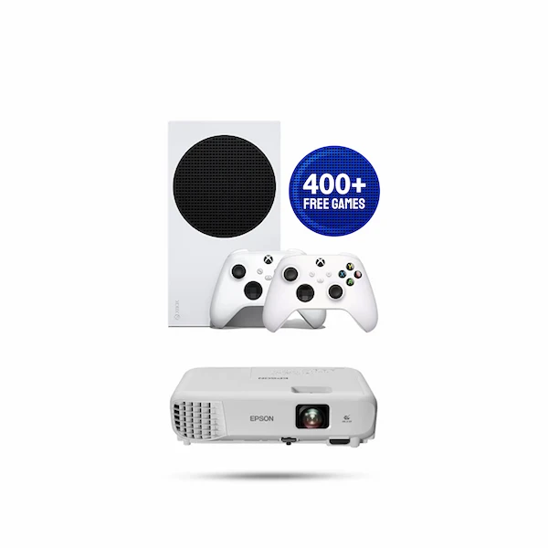 Xbox Series S with game pass with two Controllers with projector
